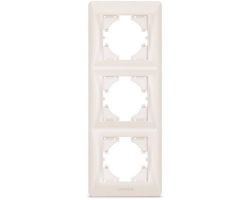 Рамка Videx BINERA кремова 3 поста (VF-BNFR3V-CR)