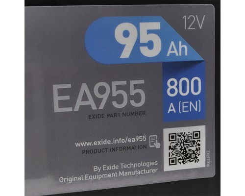 Акумулятор автомобільний EXIDE PREMIUM 95A (EA955)