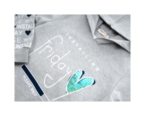 Кофта дитяча Breeze худі (16595-134G-gray)