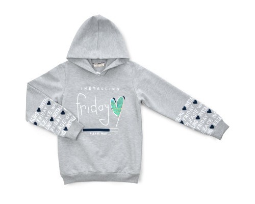 Кофта дитяча Breeze худі (16595-134G-gray)