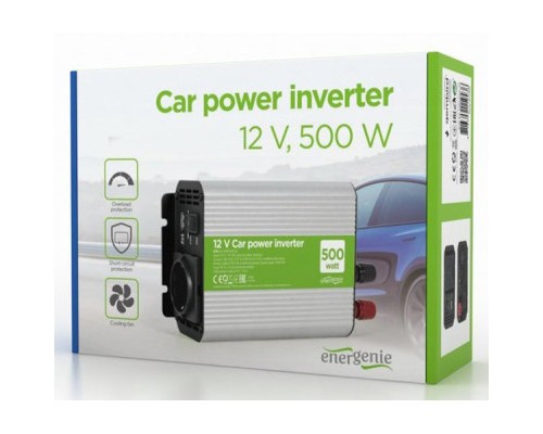 Автомобільний інвертор EnerGenie 12V/220V 500 Вт (EG-PWC500-01) 