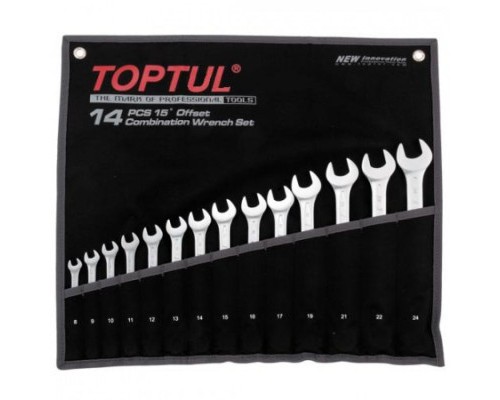 Ключ Toptul ключів комбінованих 14 шт 8-32 мм Hi-Performance (GPAX1401)