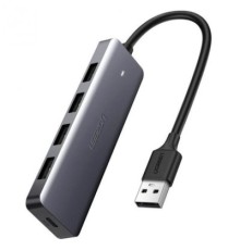 Концентратор Ugreen 4-port 0.15m USB 3.0 Active Metal Plated Shell Ultra Slim CM (50985)