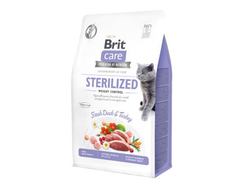 Сухий корм для кішок Brit Care Cat GF Sterilized Weight Control 400 г (8595602540808)