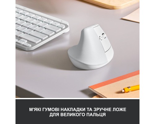 Мишка Logitech Lift Vertical Ergonomic Wireless/Bluetooth White (910-006475)