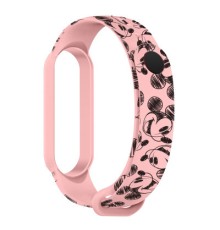 Ремінець до фітнес браслета Armorstandart Cartoon для Xiaomi Mi Band 7/6/5 Mickey Pink (ARM59255)