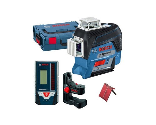 Лазерний нівелір Bosch GLL 3-80 C +LR7 +BM1, 12В, L-Boxx (0.601.063.R05)