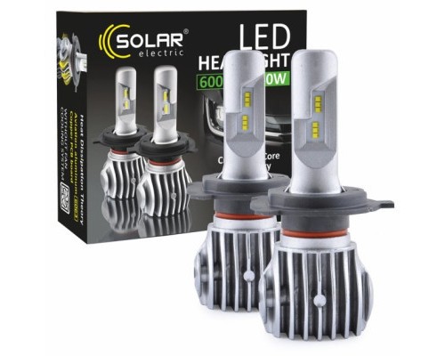 Автолампа SOLAR H4 12/24V 6500K 6000Lm 50W Cree Chip 1860 (8604)