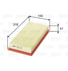 Повітряний фільтр для автомобіля Valeo 585137