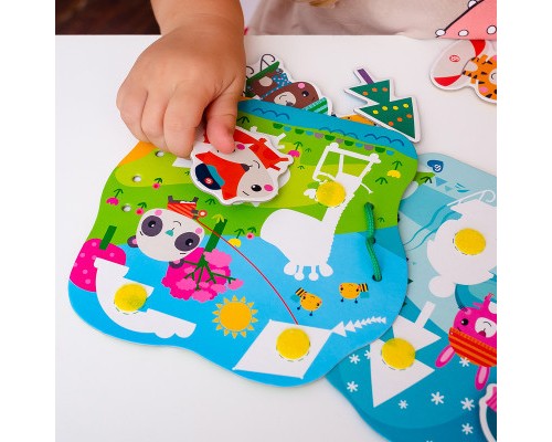 Розвиваюча іграшка Vladi Toys Гра-шнурівка Fisher Price Пори року (укр) (VT5303-25)