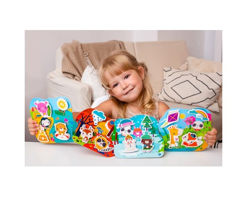 Розвиваюча іграшка Vladi Toys Гра-шнурівка Fisher Price Пори року (укр) (VT5303-25)