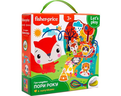 Розвиваюча іграшка Vladi Toys Гра-шнурівка Fisher Price Пори року (укр) (VT5303-25)