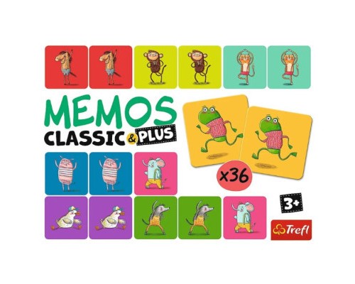 Настільна гра Trefl Мемо Класичні. Рухайся та грай (Memos Classic&plus. Move and play) (02271)