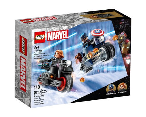 Конструктор LEGO Marvel Мотоцикли Чорної Вдови й Капітана Америка 130 деталей (76260)
