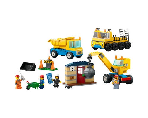 Конструктор LEGO City Будівельна вантажівка й кулястий кран-таран 235 деталей (60391)