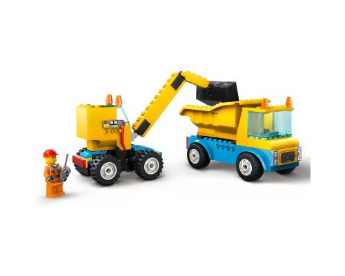 Конструктор LEGO City Будівельна вантажівка й кулястий кран-таран 235 деталей (60391)