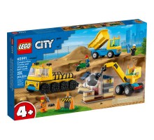 Конструктор LEGO City Будівельна вантажівка й кулястий кран-таран 235 деталей (60391)