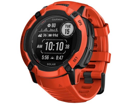 Смарт-годинник Garmin Instinct 2X, Solar, Flame Red, GPS (010-02805-01)