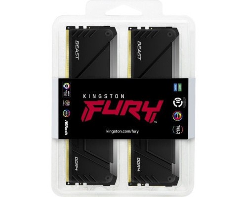 Модуль пам'яті для комп'ютера DDR4 64GB (2x32GB) 3200 MHz Beast RGB Black Kingston Fury (ex.HyperX) (KF432C16BB2AK2/64) Модуль пам'яті для комп'ютера DDR4 64GB (2x32GB) 3200 MHz Beast RGB Black Kingston Fury (ex.HyperX) (KF432C16BB2AK2/64)