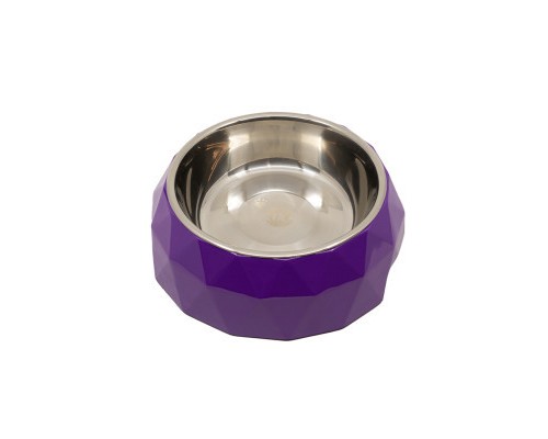 Посуд для собак KIKA Миска Diamond XL фіолетова (SDML991054XLV)