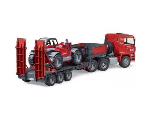 Спецтехніка Bruder Тягач MAN TGA з причепом та телесопічний навантажувач Manito (02774)