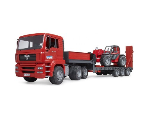 Спецтехніка Bruder Тягач MAN TGA з причепом та телесопічний навантажувач Manito (02774)
