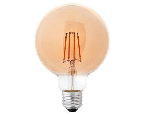 Лампочка Delux Globe G95 6Вт E27 2700К amber filament (90016727)