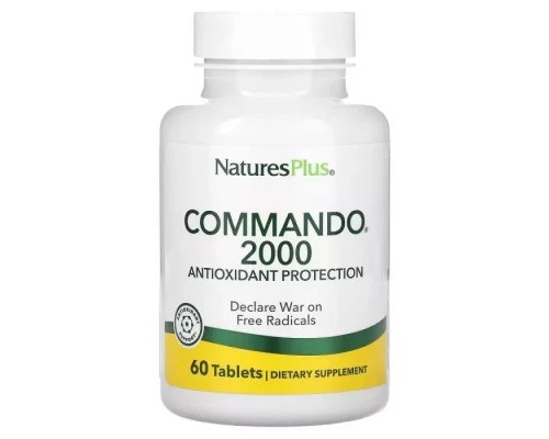 Антиоксидант Natures Plus Антиоксидантний захист, Commando 2000, 60 таблеток (NAP-04965) Антиоксидант Natures Plus Антиоксидантний захист, Commando 2000, 60 таблеток (NAP-04965)