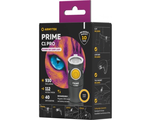 Ліхтар Armytek Prime C1 Pro Marnet USB Warm (F07901W)
