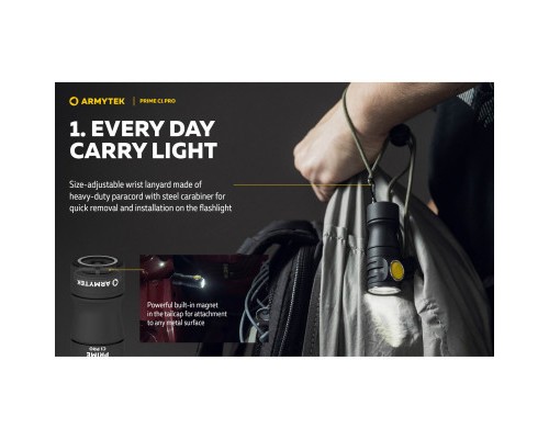 Ліхтар Armytek Prime C1 Pro Marnet USB Warm (F07901W)