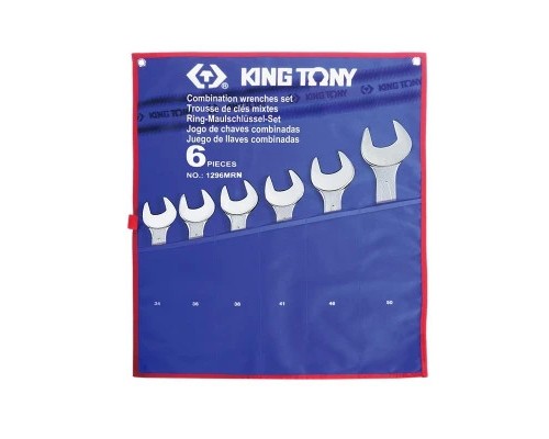 Ключ KING TONY ріжково-накидний 6 шт. 34 - 50 мм (1296MRN)