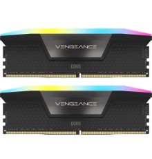 Модуль пам'яті для комп'ютера DDR5 48GB (2x24GB) 5200 MHz Vengeance RGB Black Corsair (CMH48GX5M2B5200C38)