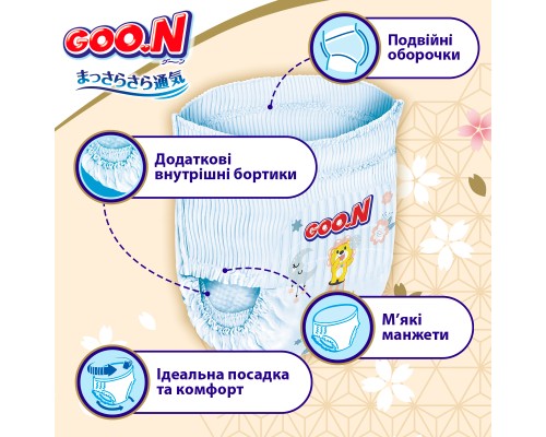 Підгузки GOO.N Premium Soft Трусики 12-17 кг Розмір 5 XL 36 шт (F1010101-158)