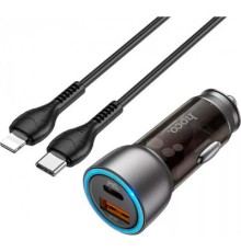 Зарядний пристрій HOCO N28 USB-A/Type-C Brown (6931474782731)