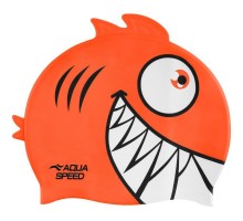 Шапка для плавання Aqua Speed Zoo Pirana 246-75 9702 помаранчовий Діт OSFM (5908217697028)