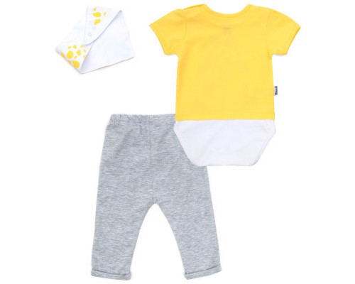 Набір дитячого одягу Miniworld з жирафом (14625-86G-yellow)