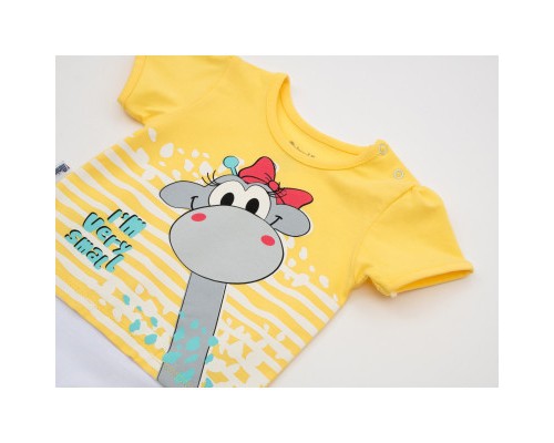 Набір дитячого одягу Miniworld з жирафом (14625-86G-yellow)