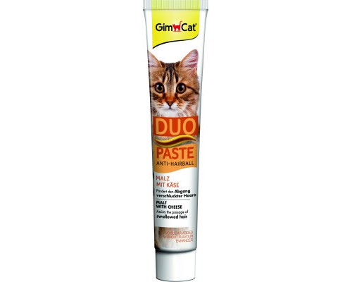 Паста для тварин GimCat DUO PASTE Anti-hairball malt with cheese мальт та сир 50 г (4002064427218)