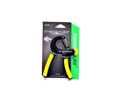Еспандер PowerPlay кистьовий 10-40 кг Strength Grip Чорно-жовтий (PP_4323_Bl/Yellow)