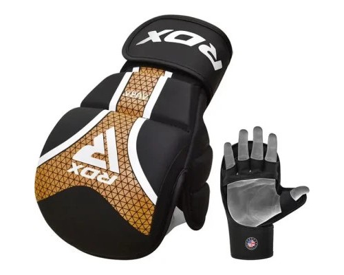 Рукавички для MMA RDX Shooter Aura Plus T-17 Black Golden M (GSR-T17BGL-M+)