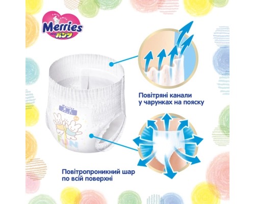 Підгузки Merries Трусики Ultra Jumbo М 6-11 кг 66 шт (4901301419019)