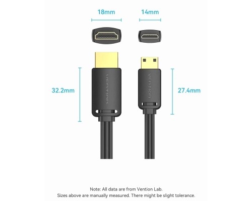 Кабель мультимедійний HDMI to Micro HDMI 1.5m V2.0 4K 60Hz 18Gbps HDR Dolby Vention (AGHBG)