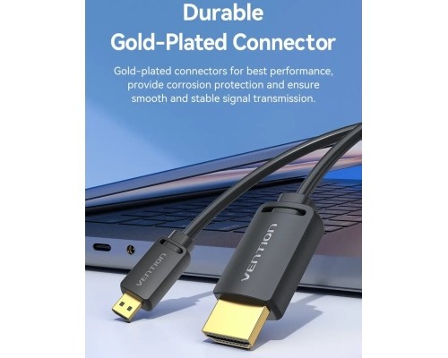 Кабель мультимедійний HDMI to Micro HDMI 1.5m V2.0 4K 60Hz 18Gbps HDR Dolby Vention (AGHBG)