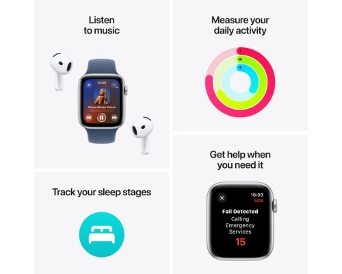 Смарт-годинник Apple Watch SE 2024 GPS 40mm Midnight Aluminium Case with Ink Sport Loop (MXEA3QH/A)