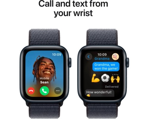 Смарт-годинник Apple Watch SE 2024 GPS 40mm Midnight Aluminium Case with Ink Sport Loop (MXEA3QH/A)