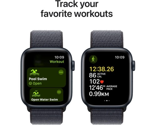Смарт-годинник Apple Watch SE 2024 GPS 40mm Midnight Aluminium Case with Ink Sport Loop (MXEA3QH/A)