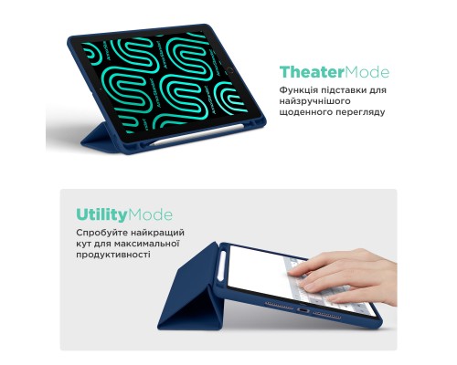 Чохол до планшета Armorstandart Smart Fold Pen Apple iPad Air 11 (2024) Dark Blue (ARM78117)