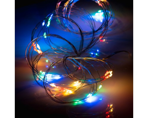 Гірлянда YES! Fun Пучок на мідному дроті 50 LED Різнокольорова 1 м Статична На батарейках (975014)