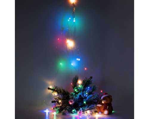 Гірлянда YES! Fun Пучок на мідному дроті 50 LED Різнокольорова 1 м Статична На батарейках (975014)