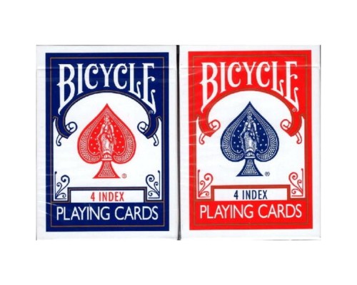 Гральні карти Bicycle 4 index (+4 routines) (red, blue) (ВР_КГБ4)